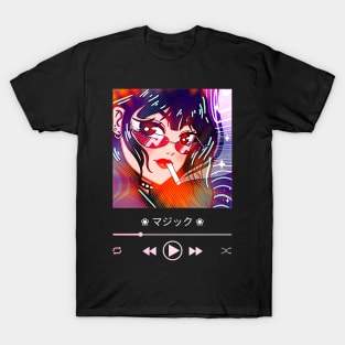 Smoking Anime Female (wearing glasses) T-Shirt